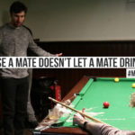 mate wrecks the pint of other mate to prevent drink driving