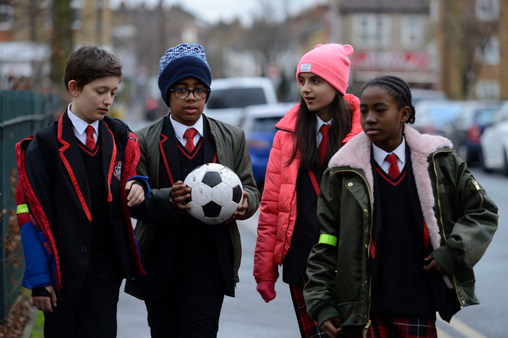 Children walking to school