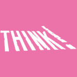 Pink Kittens - pink THINK! logo