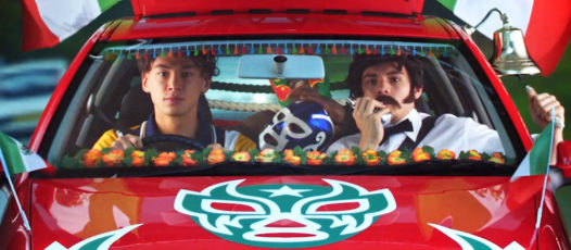 two men in a car