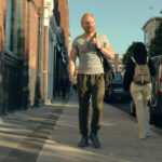 A man walking down the street